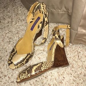 Ralph Lauren Snake Skin Heels